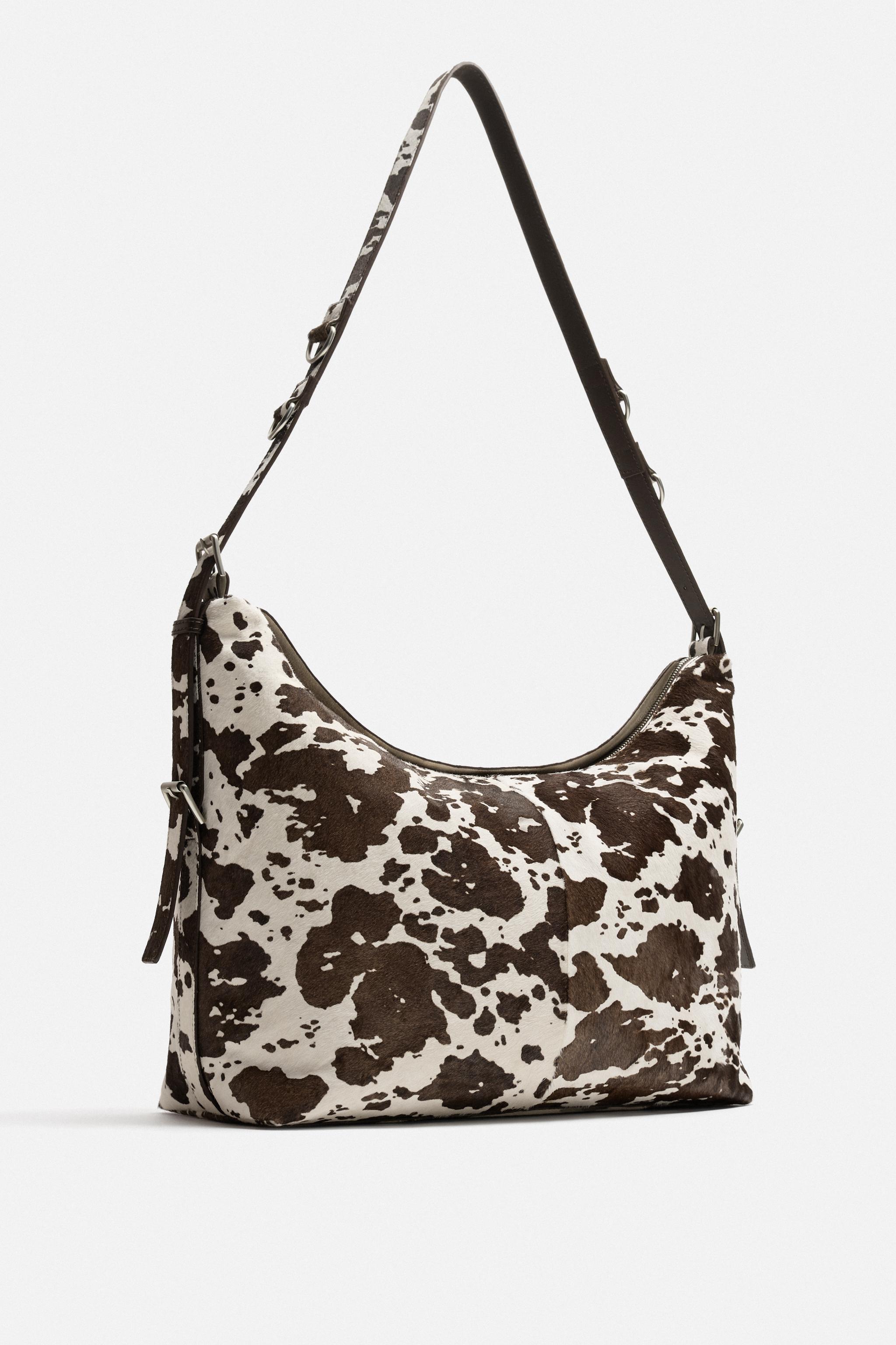 ANIMAL PRINT LEATHER SHOPPER BAG